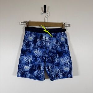 Lands' End Navy Blue Tie Dye Swim Trunks Shorts